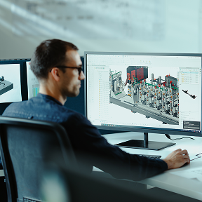 Person working on a computer