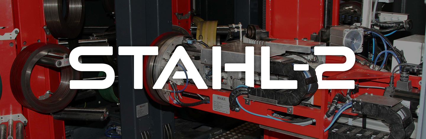 Close-up of STAHL-2 industrial machine internals with 'STAHL-2' text overlaid.